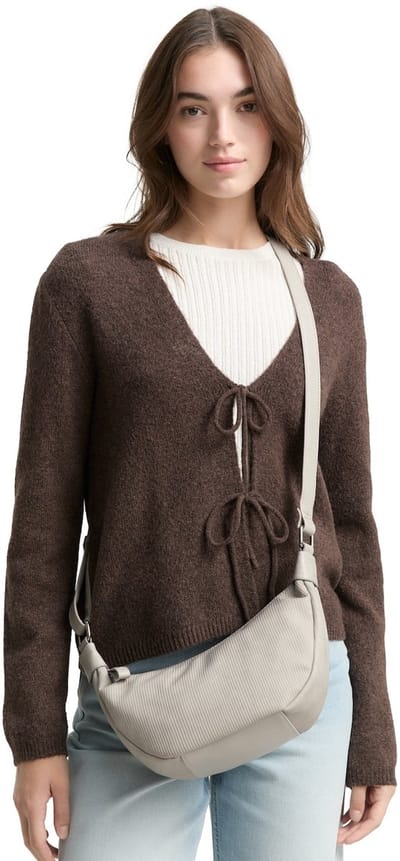 Tom Tailor Denim - TTLIRIEL CORD M schoudertas van kunstleer - Maat ONESIZE - light grey