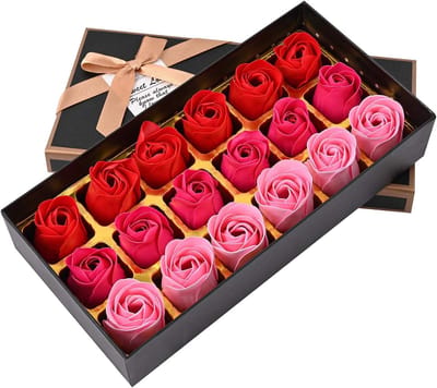 Rozen Zeep Bloemen - Badkamer Decoratie - Romantische Sfeer Creëren - Voedselveilige Grondstoffen - 18 stuks - Roze