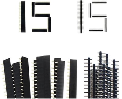 30 Stuks 2.54mm Header (Man+Vrouw) - 10-Pins Pinlijsten voor PCB & Soldeerprojecten