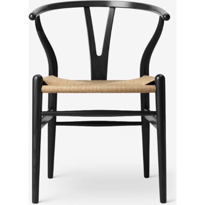 Carl Hansen & Søn CH24 Y Wishbone-stoel eiken - Vlecht natuur - gelakt zwart