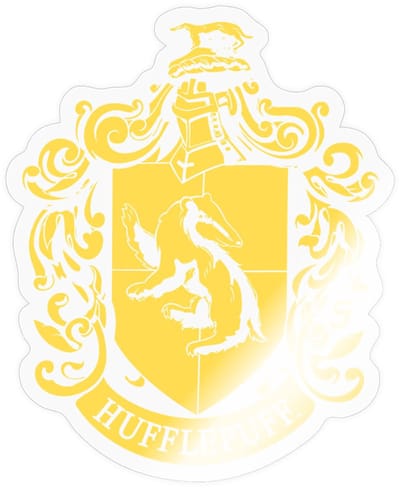 Harry Potter Huffelpuf Afdelingswapen Sticker maat S (10 x 10 cm)