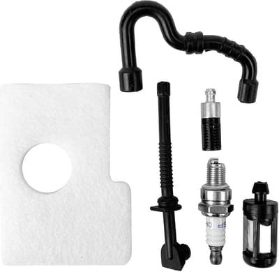 Dailygoods - Luchtfilter en Bougie Set - Voor Kettingzaag - Inclusief Brandstofleiding - Vervangt 1130 124 0800 - Geschikt voor MS170 MS180