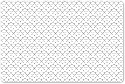 Placemats 45x30 cm - Placemat kunststof - 1 stuk - Patronen - Tegels - Wit - Minimalisme - Borden onderleggers - Decoratie voor op tafel - Keuken tafeldecoratie accessoires - Vinyl onderlegger - Tafelversiering