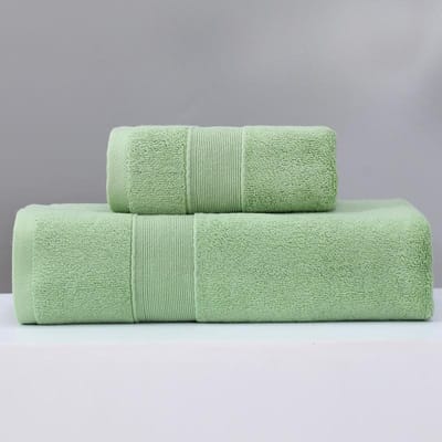 Serviette de bain épaisse en pur coton Ensemble de serviettes sept couleurs Serviettes d'hôtel cinq étoiles Serviettes de bain unies absorbantes en coton 21 fils 75*35cm