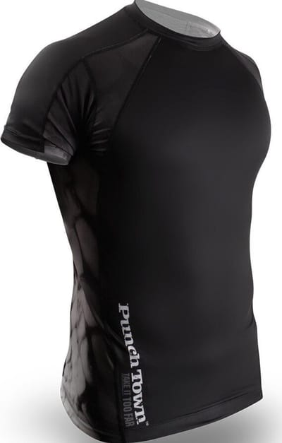 PunchTown Rash Guard Black Crush Korte Mouwen - S