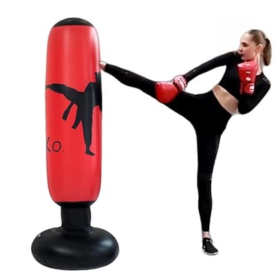 Opblaasbare Bokszak 160 cm - Staande Bokszak voor Karate, Taekwondo en Boksen