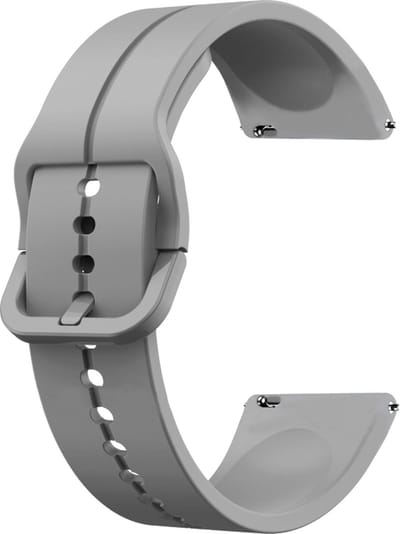 Siliconen bandje - geschikt voor Garmin Venu (2 Plus) / Venu SQ (2) / Vivomove (Style - Sport) / Vivoactive 3 / 5 / 6 / Forerunner 55 / 165 / 245 / 645 / 570 - 42mm - grijs
