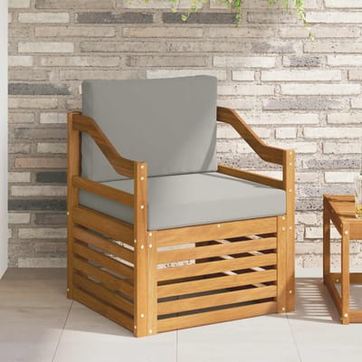 vidaXL - Buiten - bank - set - Massief - Acacia - Hout - en - Polyester