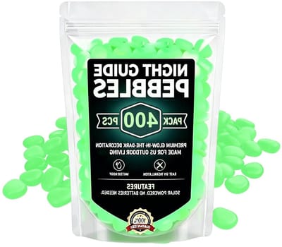 Gloeiende Tuinstenen - Decoratief Grind - Tuin Verlichten - Zonne-energie - 400 Stuks - Groen
