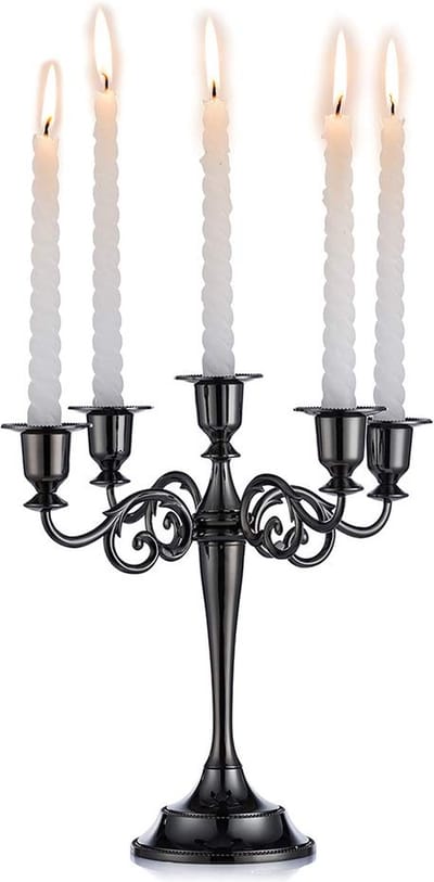 La'Moussawi ® Elegante Aluminium Kandelaar voor Sfeervolle Tafeldecoratie en Huisdecoratie