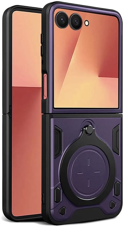 Hoesje geschikt voor Samsung Galaxy Z Flip 7 - Techsuit CamGuard Pro Back Cover - Paars