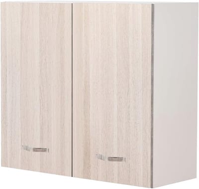 Houten Wandkast voor Keuken met 2 Deuren en Plank - 80 x 32 x 72 cm