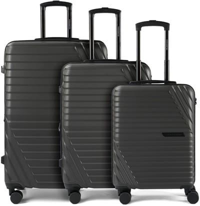 cocoono Larnaka 4 wielen Kofferset 3-delig met uitbreidingsplooi - Harde bagage - TSA slot - schwarz