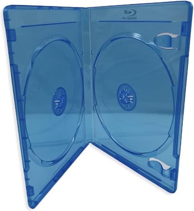10 x Double Disc Blu-Ray 11mm Logo Storage Cases - ® Branded - High Quality Storage Case