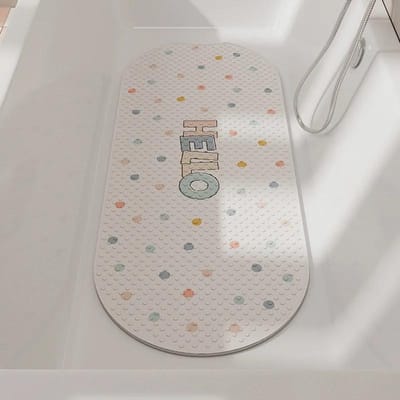 Tapis de bain en PVC souple 40 x 100 cm, antidérapant, avec ventouses, pour massage 40X100CM gray