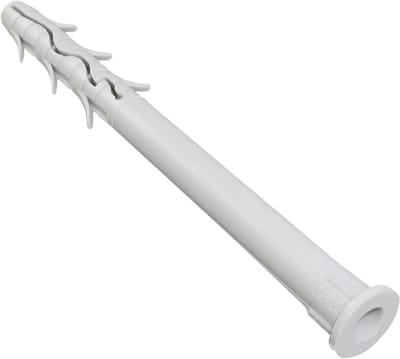 Universele pluggen - Pluggen met slagrippen - Bevestiging in muur - Met flens - Ø12x160mm - Grijs