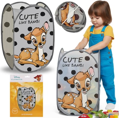 DISNEY Bambi Opvouwbare speelgoedmand, opbergmand voor de kinderkamer, ruim 70L