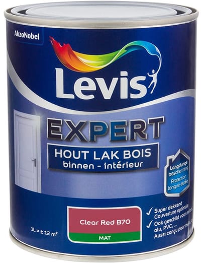 Levis - Expert Hout Lak Binnen Mat Mix - Clear Red B70 - Mengverf - 1 L