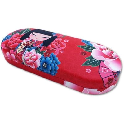 Kimidoll Bril Brillen Schoonmaken Kokeshi Pop [kimmidoll] Etui, Houder, Doekje, (MIHO) pink