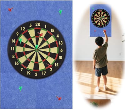 Dartbord Achterwand Set - 6x Vilt Pijltjesbord Bescherming Zelfklevend