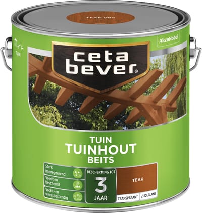 Cetabever - Tuinbeits Tuinhout Transparant - Teak - 2,5 L