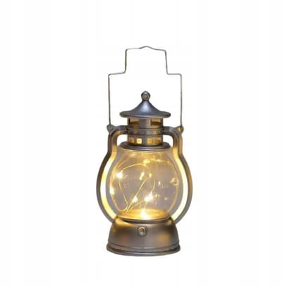 Merkloze LED Lampion voor Graf en Decoratie - Zilverkleurig