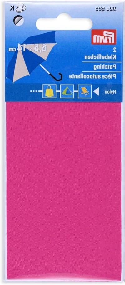 Zelfklevende Patches - Reparatiestickers Textiel - Kleding Repareren - Waterafstotend Nylon - 2 stuks 6.5x14cm - Roze
