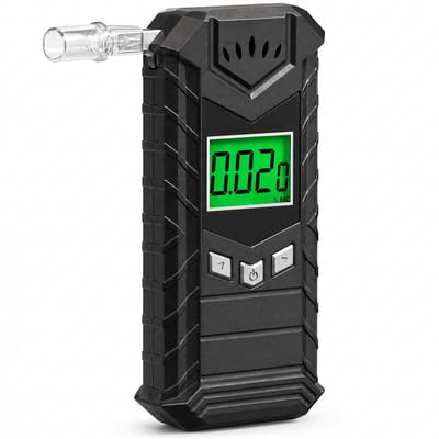 Digitale Alcoholtester - Geschikt voor Frankrijk - Alcoholmeter - Oplaadbaar met USB - Blaastest Alcohol Meter - Ademtest om je Alcoholpromillage mee te Testen - Met Extra Mondstukjes