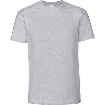 Fruit Of The Loom Mens Ringgesponnen Premium Tshirt (Heather Grijs)