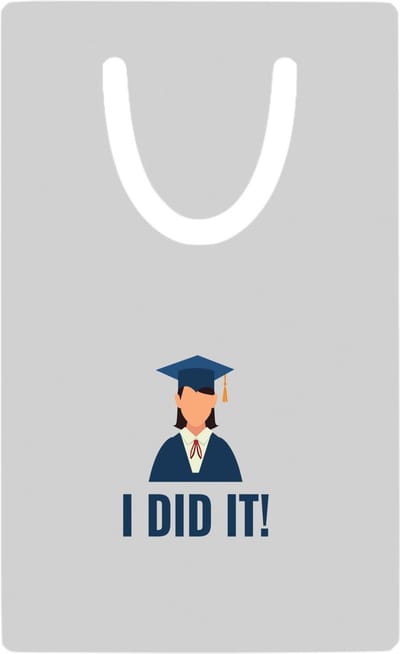 Hacebo® - I did it! metalen boekenlegger- Geslaagd - iemand die is geslaagd - gelukt - gefeliciteerd - examen - school - diploma gehaald - cadeau - kado - geschenk - gift Bladwijzer boekenleggers - 7.6 cm x 5cm