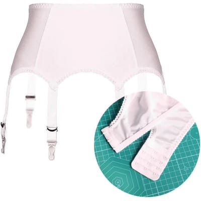 Sexy Meerdere Keuzes Luxe Jarretelgordel Vrouwen Glanzende Satijnen Miniskirt Metalen Clips Jarretel Suspender Gordel Voor Ol Sexy Danser Sm Spel M white