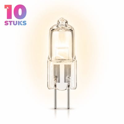 10x Mini Halogeenlamp G4 - 10W - Warm Wit Licht (2700K) - 130 lm - 2 jaar - Dimbaar