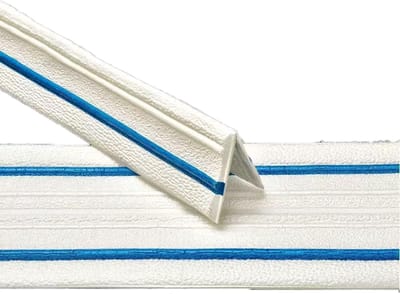 Plint - Zelfklevende 3D Muursticker Wandrand - Decoratieve Zelfklevende Wandafwerking - Multifunctionele Sierlijst - DIY -Zelfklevende Wandstrips - Lijstwerk van vloer tot plafond -9.2 m x0.14 m - Wit en blauw