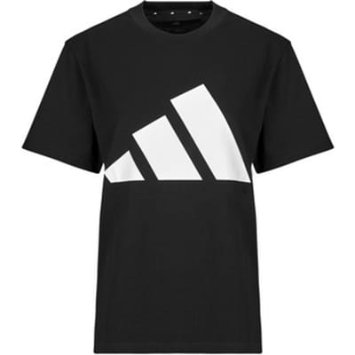 Adidas Essentials Big Logo Cotton T-shirt Met Korte Mouwen Zwart XS Vrouw