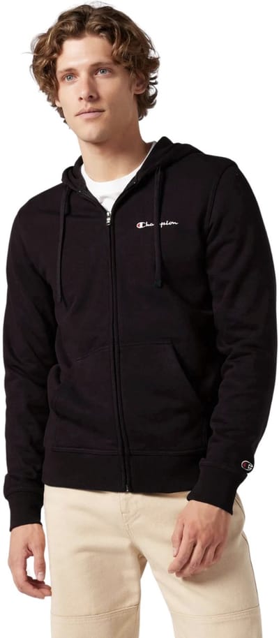 Champion Full Zip Hoodie Sweatshirt Heren Zwart - Maat L