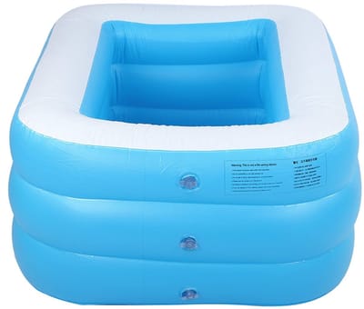 Dailygoods- Kinderzwembad Groot - Opblaasbaar - Peuterbad - Veiligheidsontwerp - PVC - 130x92x50 cm - Opblaasbad
