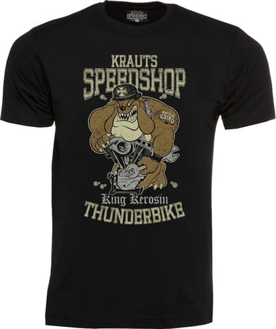 King Kerosin T-shirt Krauts Speedshop Zwart