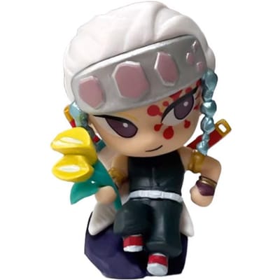 ! Anime Demon Slayer Blind Box Figuur Tanjiro Kamado Nezuko cartoon PVC Model Bureau Ornament Kind Kerst Nieuwjaar Cadeau