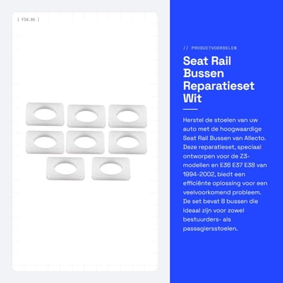 Dailygoods- Seat Rail Bussen Set van 8 - ABS Bussen - Geschikt voor Z3 E36 E37 E38 - Duurzaam en Slijtvast - Hoge Betrouwbaarheid - Voor Stoel Reparatie - Stoelrails