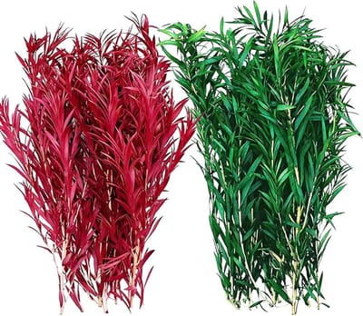 2 Kleurige Statistische Gras Tuft, Groene en Rode Modelgras Tufts voor Spoorweg Diorama's, Tuinlandschap en Architectuur Bouwmodellen