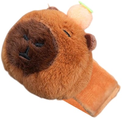Fietsstuur Decoratie - Fietsaccessoire Dierenvorm - Fietsrit Verfraaien - Universele Pasvorm - 8.5 x 7 x 7 cm - Baby Capybara