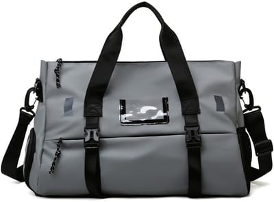 Reistas - Handbagage - Weekendtas - Sporttas met nat vak-Grijs