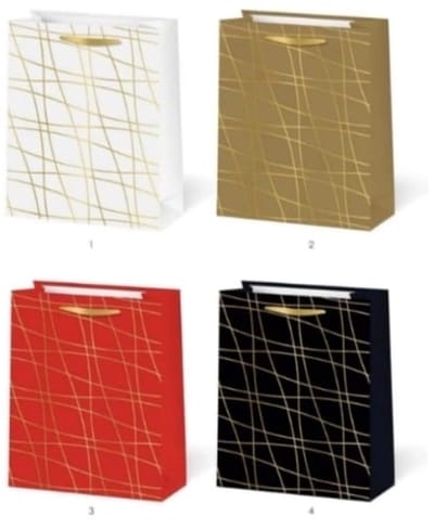 8 x Luxe papieren cadeautassen - 32*26*10cm – Stevig & Herbruikbaar – Verschillende Kleuren en Prints – Cadeau & Geschenktas