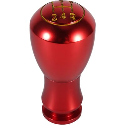 Universeel 5 Versnellingen Auto Auto Handgeschakeld Automatisch Interieur Versnellingspook Pookknop rood