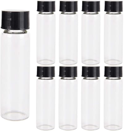Dailygoods- Glazen Flessen 30 Stuks - 40 ml - Borosilicaatglas - Lekvrij - Schroefdop - Duurzaam - Goede luchtdichtheid - Sampleflessen