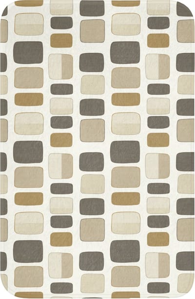 WC mat 40x60 cm - Antislip - Blokken - Vintage - Grijs - Toiletmat - Vloermat - Douchemat - Toilet tapijt - Toiletmatten