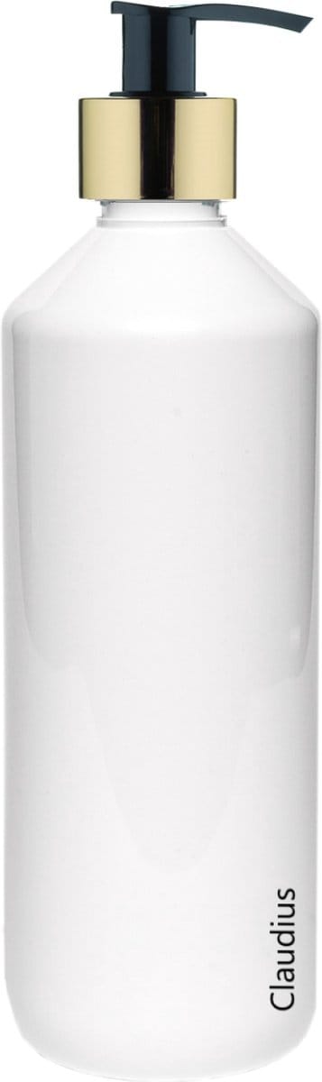 Lege Plastic Fles 500 ml PET - Wit - met gouden pomp - set van 10 stuks - navulbaar - leeg