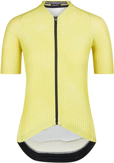 BIORACER Icon - Fietsshirt Zomer - Dames - Op Art Citroen - Korte Mouw - Ademend - Aansluitend - Maat XS