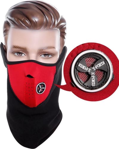 IGOODS - Skimasker - Nekwarmer - Motormasker - Fietsmasker - Masker Met Ademfilters -  Rood