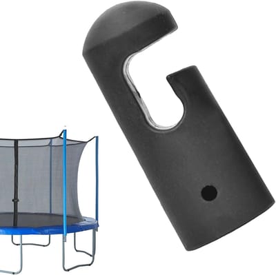 Trampoline Eindkappen - Reserve Afdekkingen - Trampoline Onderhoud - Duurzame Vervanging - 2.5cm Diameter - Zwart